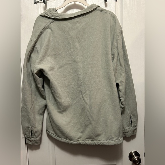 Drawstrings of Malibu green 1/4 Button pullover Shirt women’s M Travel coastal - Picture 2 of 15